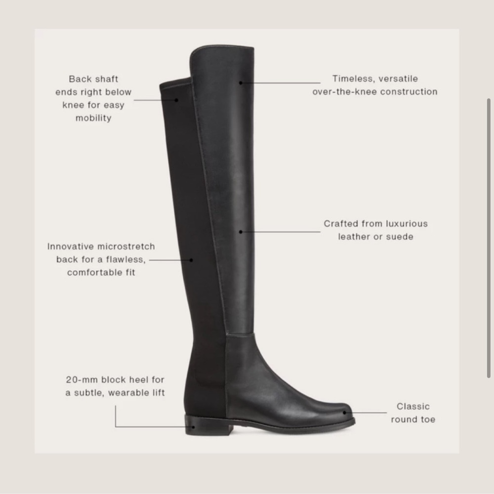 Stuart Weitzman 5050 over the Knee Boot size us 7.5 - Picture 2 of 10